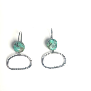 African Turquoise earrings