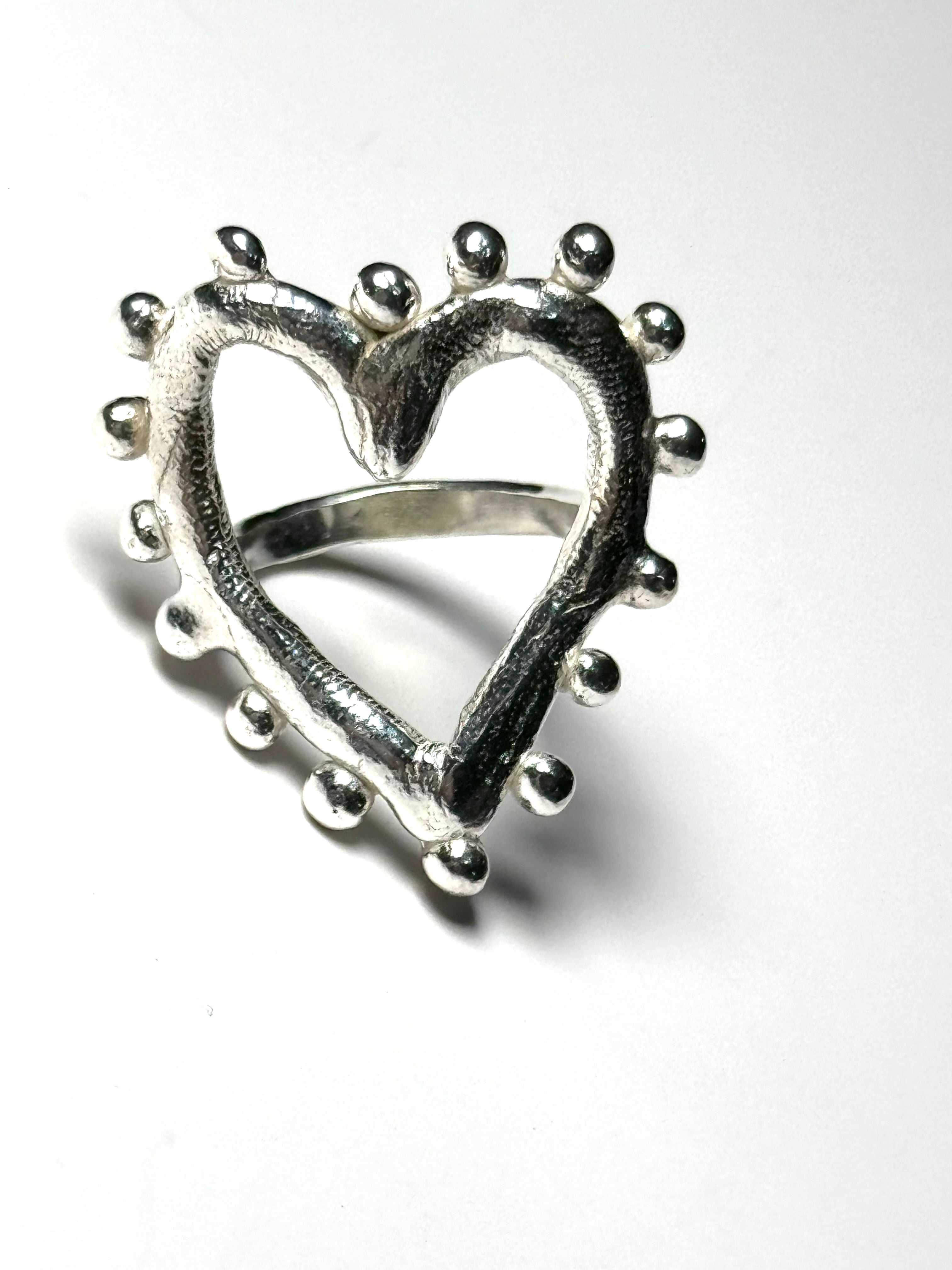 Large CUSTOM heart ring