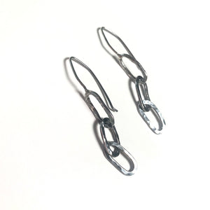 Paperclip link earrings