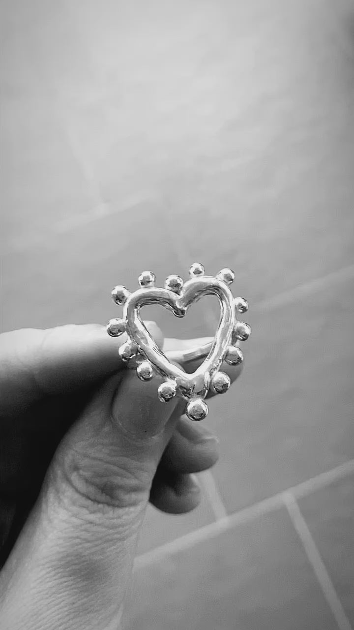 CUSTOM heart ring